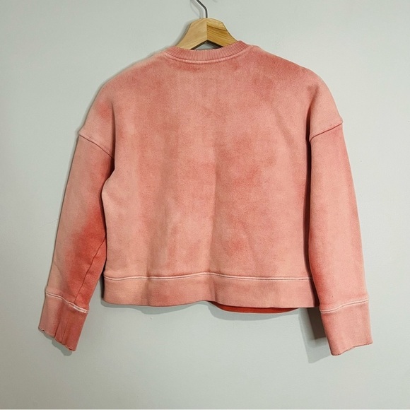 AYR Women's Sweatshirt Pink XS Cropped Crew Neck Knit Long Sleeve Relaxed Fit - Picture 4 of 9